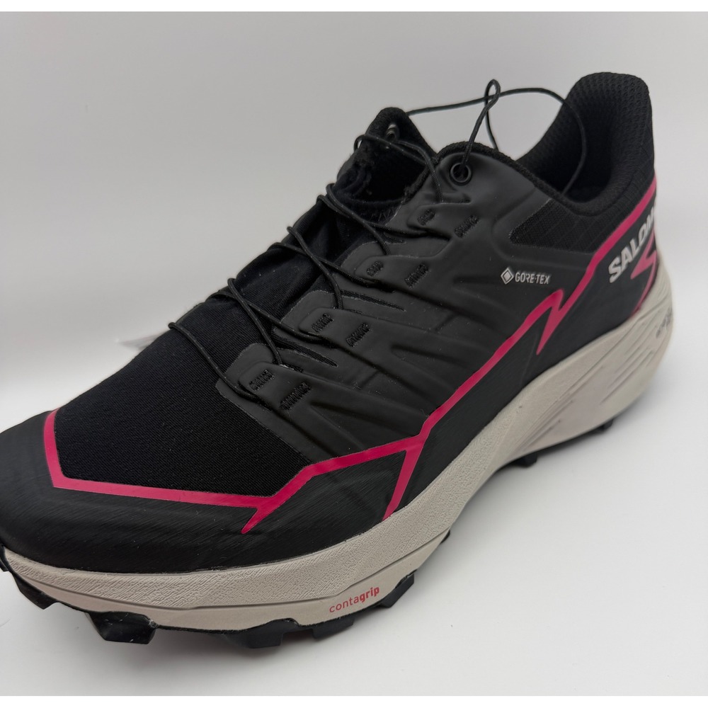 Salomon Thundercross Gore-Tex Women 8 Black Pink Trail Running Shoes 473835